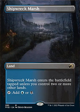 Shipwreck Marsh Borderless Dual Land Innistrad: Midnight Hunt Magic: The Gathering